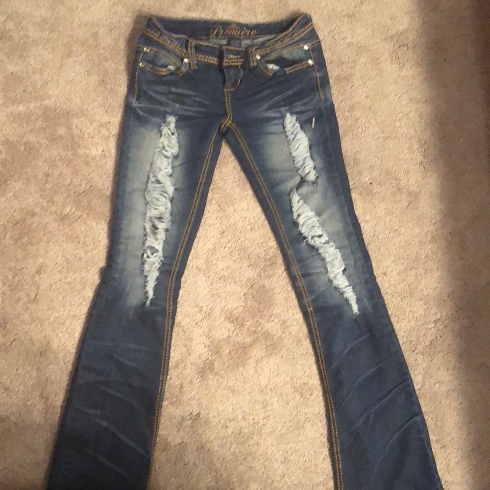 Distressed jeans